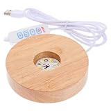 Conception polyvalente : ce socle lumineux convient à une variété de pieds de lampe, ce qui en fait un ajout polyvalent et pratique à votre installation d’éclairage, socle de centre de table en bois, socle lumineux LED