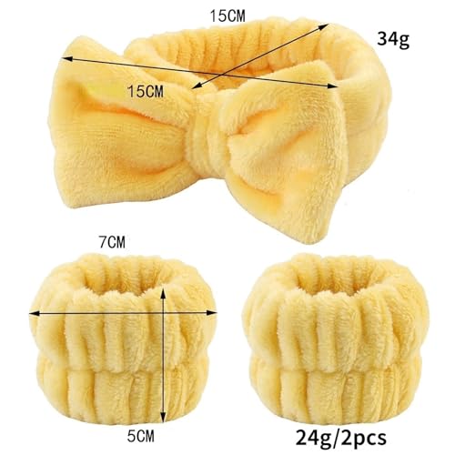 Toalla de maquillaje en diadema absorbente para evitar sudor con joyas de pelo 7
