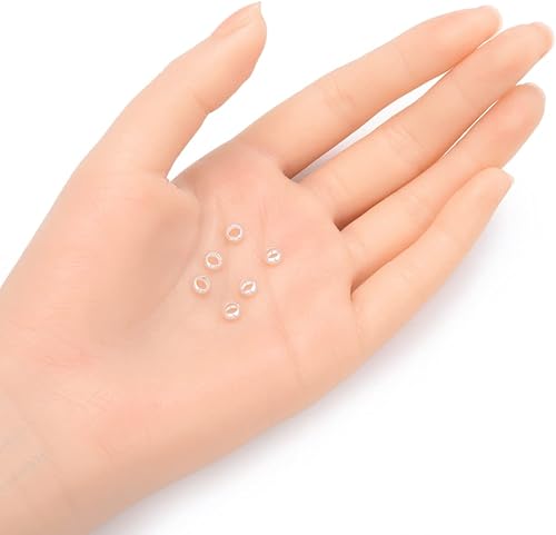 Miniatura 3 de Adabele - 20 cuentas sueltas de plata de ley 925 auténtica de 0.197 in (0.2 pulgadas) para anillos redondos (agujero grande de 0.118 in) para