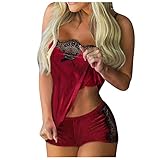 ODGear_Tops Women Sexy Nightwear Set, Erotic Suspenders, Plus Size Sexy Lace Nightgown Bodysuit Babydoll Pajamas Nightdress