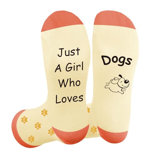Dog Gifts for Women Girl Dog Lovers Novelty Socks Birthday Christmas Animal Lover Dogs Themed Gifts for Teens Bestie Friend Daughter Wife Sister Girlfriend Stocking fillers Socks