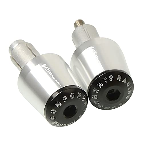 Poignées de Guidon 22mm Moto Suzuki DL650 V-Strom 2004-2012 embouts de guidon alu CNC argent