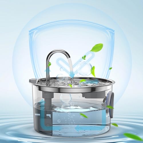 Fuente automática para mascotas 3.2L acero inoxidable miniatura 6