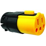 Serpentec 630-15AREPLEND Locking Outdoor Extension Cord Replacement End, Yellow and Black