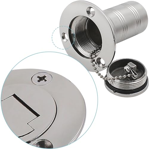 YANYUCB Boat Deck Fuel Fill/Filler 2 Inch(50mm),316 Stainless Steel Deck Filler with Keyless Cap,Marine Fuel Tank Filler Neck,Boat Deck Hardware for Boat Yacht by YANYUCB - Image 2