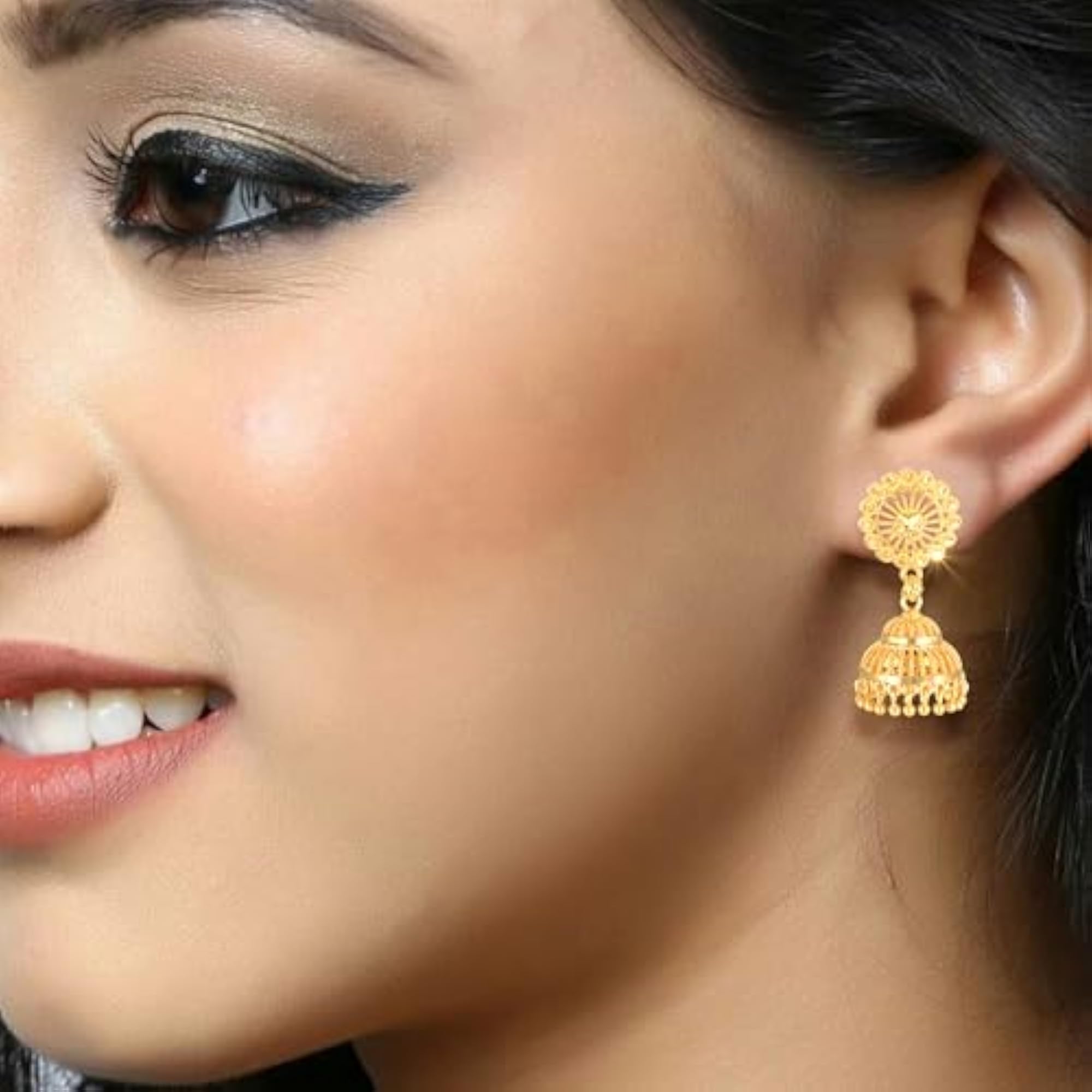 Women's Premium Gold Plated Jhumki Earrings
