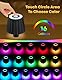 LED Flaschenlampe Dimmbare 2 Stück, Akku Tischleuchte, Warmweiß 3000K 16 Farben RGB mit 5200 mAh, IP54 Wasserdicht kabellos Touch Tischlampe, Tragbare Flaschenlicht, für Restaurant & Bar (Schwarz)