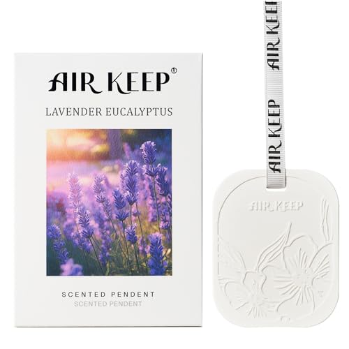 Image of Airkeep Car Air Freshener - Lavender Eucalyptus Handmade Scented Ceramic for Drawers and Closets, Car Air Freshener Gifts for Men Women Car Fragrance