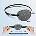 Nyosye Eye Patches for Women & Men, 3D Adjustable Eye Patch, Strabismus Lazy Eyepatch for Left or Right Eye, 2Pcs, grey41+Pitch Black