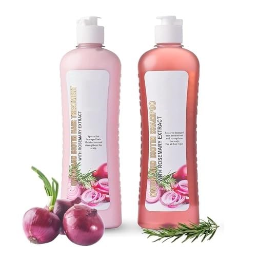 Onion, Biotin and Rosemary Shampoo and Conditioner Set. Silicone-free and Preservative-free,Effective Scalp Care for All Hair Types to Improve Hair Loss and Thinning Onion, Biotin and Rosemary Shampoo and Conditioner Set. Silicone-free and Preservative-free,Effective Scalp Care for All Hair Types to Improve Hair Loss and Thinning