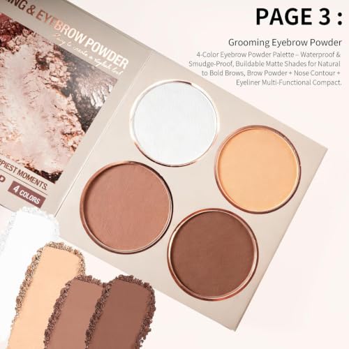 Palety Book Powder Contour Cień do powiek Blush