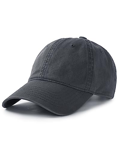 FURTALK Unisex Vintage Washed Unstructured Baseball Cap Washed Cotton Adjustable Dad Hat Grey