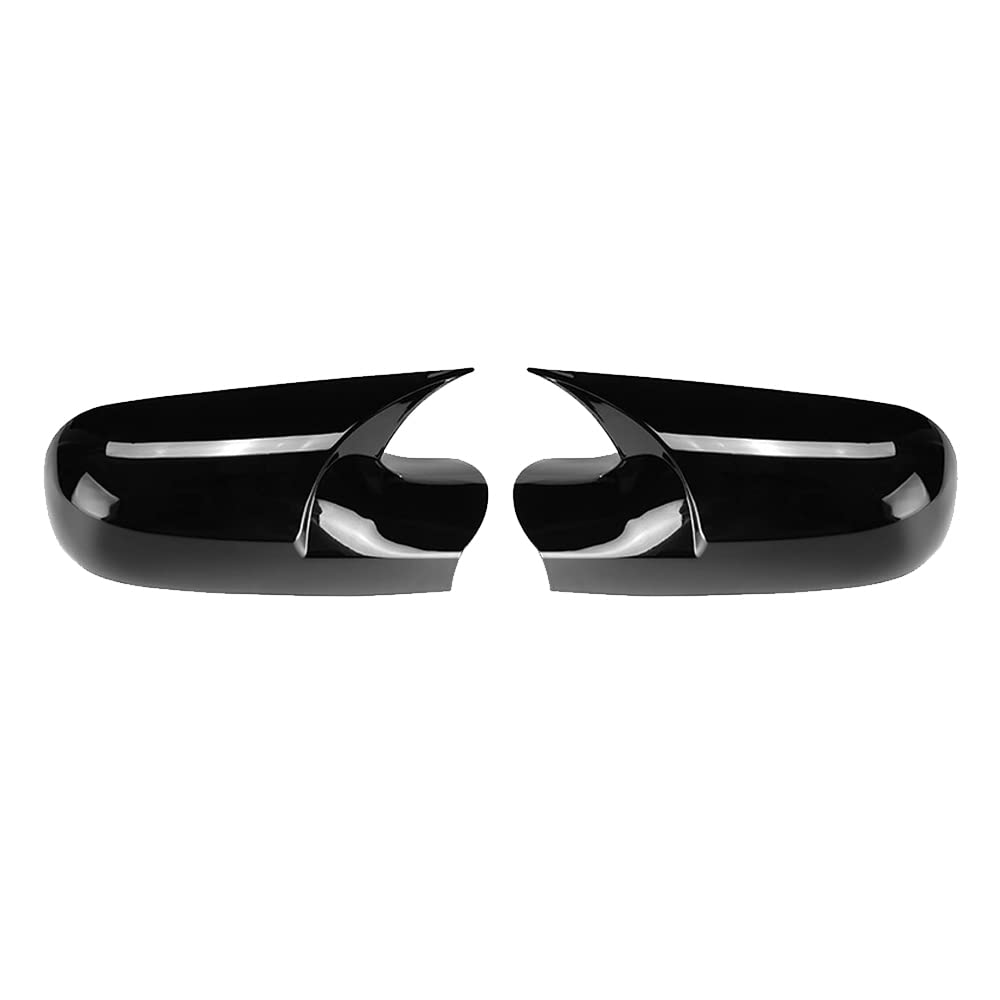 Coque de rétroviseur extérieur Kacepar compatible avec Renault Megane 2 MK2 (2002-2009), noir brillant