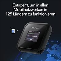 NETGEAR Nighthawk M3 – Mobiler 5G Router mit WiFi 6, bis zu 2,5 GBit/s – SIM-Steckplatz entsperrt – Tragbarer WLAN-Hotspot für Private/geschäftliche Nutzung – 5G/4G MiFi – AX3600, 32 Geräte (MH3150) – Ansicht 6