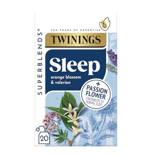 Twinings Superblends Sleep Tea Valerian & Orange Blossom with Passionflowers, 20 Tea Bags