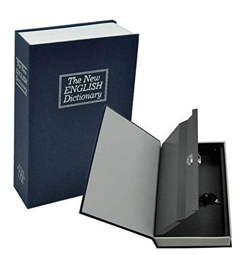 Locker Jewellery Home Safe Dictionary Hidden Secret Book Safe Vault 2 Keys Jewelry Money Cash Box for Office Home (24 x 15.5 x 5.5 cm, Assorted Colour) (Book Safe Lock)-image-36