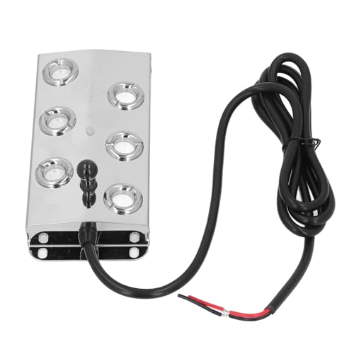 Rengue Generador de Niebla Ultrasónica, Nebulizador de 6 Cabezales de 4,5 L/h con Fuente de Alimentación Impermeable IP67 para Decoración de Invernadero de Jardín y Estanque