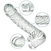 18.5CM Glas Dildo für Frauen,Roluck Kristall Realistischer Penis Analdildo G-Punkt Stimulation Buttplug Analsexspielzeug Glasdildo Sex Spielzeug für Männer Frauen #2