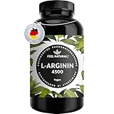 L-Arginin - 365 vegane Kapseln - 4500mg pflanzliches L Arginin HCL aus...