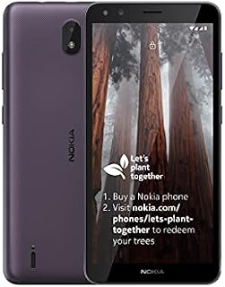 Nokia C01 Plus 5.45 Inch Android (Go Edition) UK SIM Free Smartphone with 1 GB RAM and 16 GB Storage (Dual SIM) - Purple