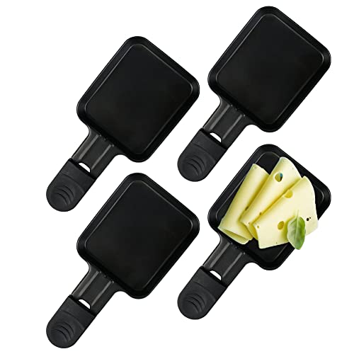 Planchas Grill 8 Personas - Raclette Grill de Sobremesa - Barbacoa-Party - Control de Temperatura Variable - 8 Mini-sartenes (4PCS Mini Sartenes)
