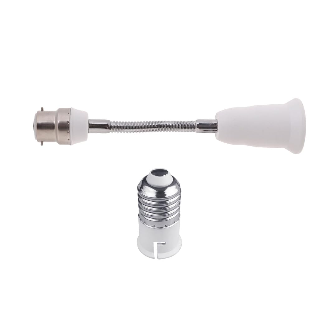 Elnwnnkc B22 to E27 Extender Light Holder Adapter 360 Adjustable Extension LED Lamp Base Bulb Socket Adapter Adjustable