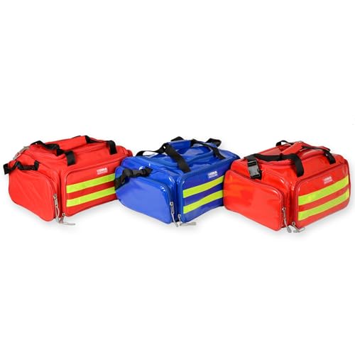 GIMA - Emergency Bag, Rote Farbe, Polyester, Notfall, Trauma, Rettungsdienst, Ärztliche, Erste Hilfe, Krankenpfleger, Mehrtaschenbeutel für Sanitäter, 35x45x21 cm