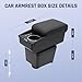 YJYWZH Car Armrest Storage Box for Volkswagen VW Polo 2002-2010 Car Center Console Organizer Double layer Armrest Box with 6 USB Ports and Cup Holder (Black Thread)
