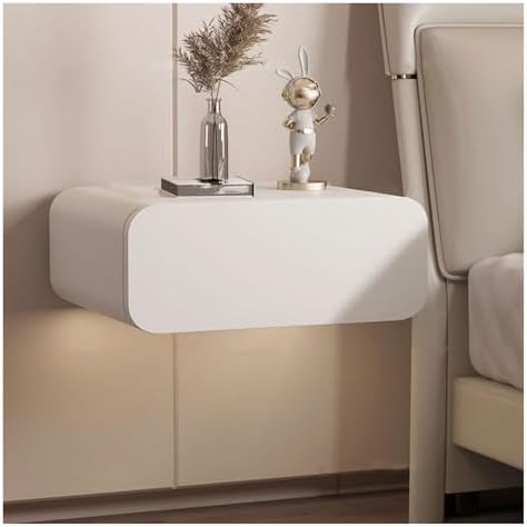 Minimalist Wood Floating Bedside Table - Light Luxury Hanging Nightstand with Small Storage, Perfect for Living Room and Any Room Décor.