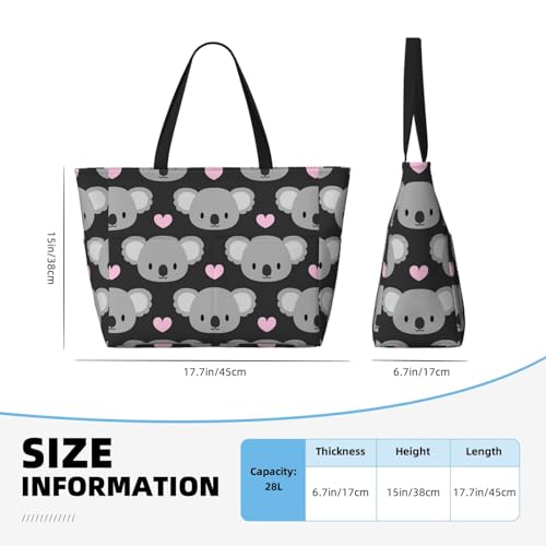 Sac de plage koalas mignons grand sac fourre-tout pour ne plus manquer de place