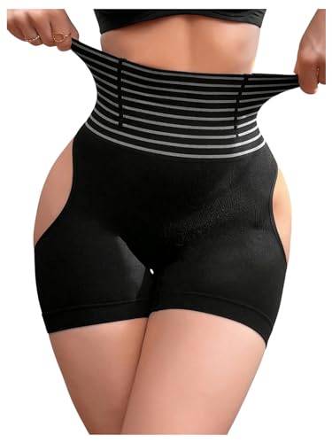 SweatyRocks Women's High Waist Cut Out Shapewear Tummy Control Boyshorts Butt Lifter Body Shape Panties Underwear Shorts3