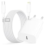 【Notre Service】 Vous recevrez 1 chargeur USB C iPhone 25W et un fil chargeur iPhone de 3M. Nous offrons un service de garantie de 365 jours. Si vous rencontrez un problème avec le produit, veuillez nous contacter et nous résoudrons le problème dès la première fois.