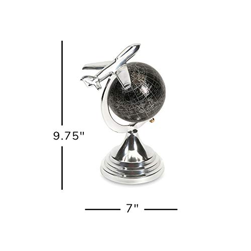 Imax 89417 Hadwin Small Airplane Globe White, 9.75" H #TOP6