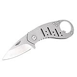 Promithi Folding Pocket Knife Key Ring Knife with Bottle Opener Handle Overall Length 5-inch