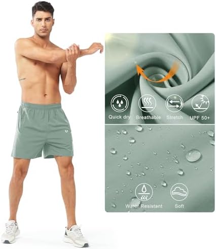 NORTHYARD Men's Athletic Running Shorts Quick Dry Workout Shorts 7"/ 5"/ 9" Lightweight Sports Gym Basketball Shorts Hiking Exercise LODENFROST-5inch XL - 4