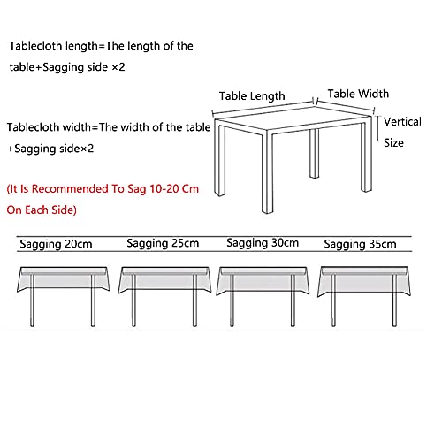 Nappe rectangulaire imperméable et anti-tache imprimée pour table de fête - 8