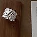 WPPHXY Silver Ring – 925 Pure Sterling Silver Rings - Handmade Rings Adjustable Boho Thumb Band Open Rings for Women