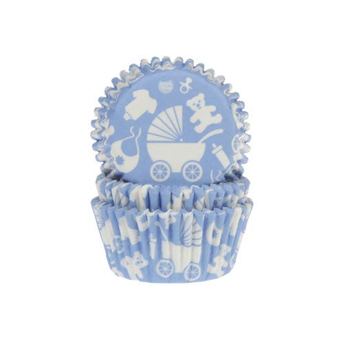 50 stampi per muffin, Baby, Blu
