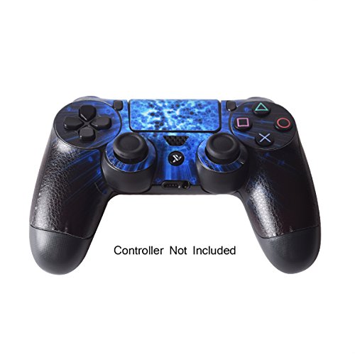 Gamexcel Skins Compatible With Ps4 Controller - Stickers Compatible With Playstation Dualshock 4 - Decals Cover Skin Accessories Compatible With Ps4 Slim Controllers - Blue Explosion #TOP3