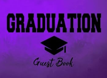 Paperback Graduation Guest Book: Purple Graduation Party Decoration Congratulations Graduate Gift (Tassel Grads) Book