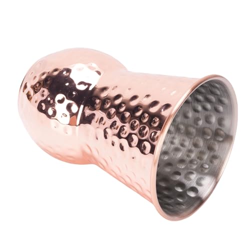 Bewinner Tasse Martelée 400 Ml en Acier Inoxydable or Rose, Design fabriqué à la Main pour Cocktails, Vin et Boissons, élégante et Stylée