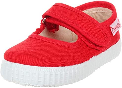 Cienta Mary Jane Sneakers for Girls – Red Casual Shoes with Adjustable Strap, 23 EU (6.5 M US Toddler)