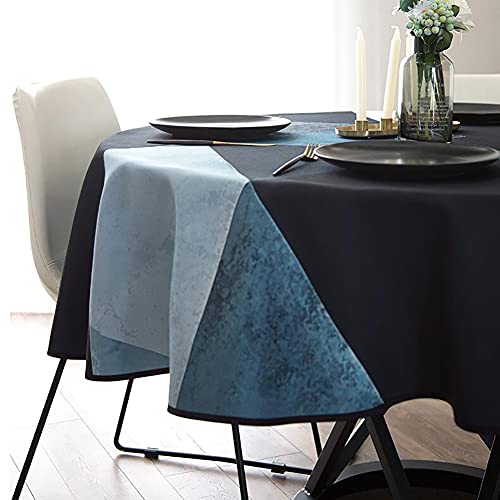 Nappe imperméable lavable tissu décoration table ronde fête