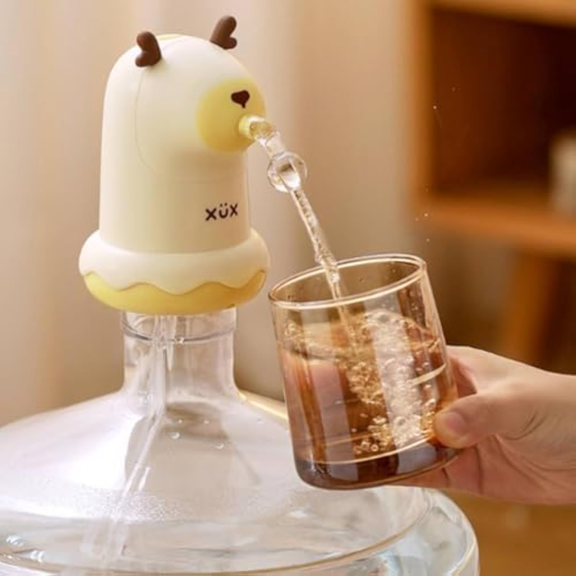 Electric Liquid Dispenser with Single-Button Operation