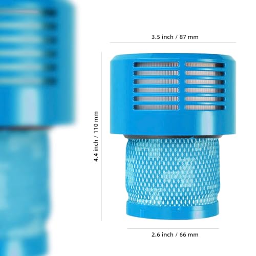 Image of Dyson V10 Filter, 2-Pack Premium True HEPA Replacement Filters for Dyson V10 Series, Dyson-V10 Absolute, V10 Allergy, Dyson-V10 Animal, V10 Motorhead, V10 Total Clean, Dyson-SV12 V10, Part # 969082-01