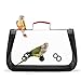 Colorday Lightweight Bird Carrier for Travelers, Bird Travel cage with Parrot Feeder Cups & Standing Perch and Tracy (Medium 16 x 9 x 11, Red) Patented Product