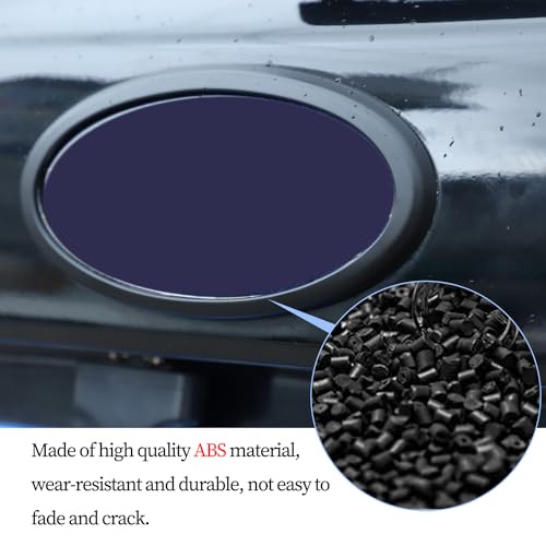 Image of Front Back Emblem Cover Trim Kit Emblem Badge Logo Ring Suitable for Subaru Forester 2013-2018 Rear and Front Emblems Trim Ring Cover Auto Tailgate Logo Cover (2013-2018, Matte Black)