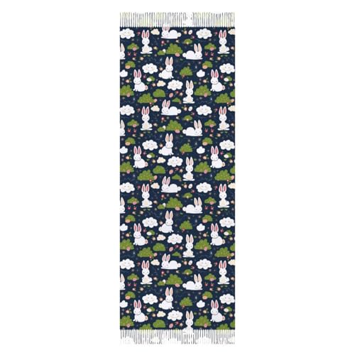 Cute Easter Bunnies Womens Fall Winter Scarf Tassel Soft Warm Blanket Scarves Shawl Wraps