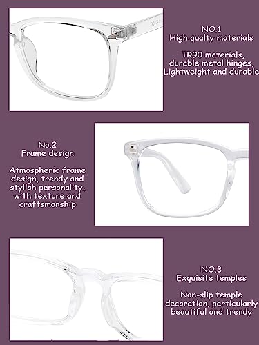 Image of Onrtry Non Prescription Glasses for Men Women Square Clear Lens Eyeglasses