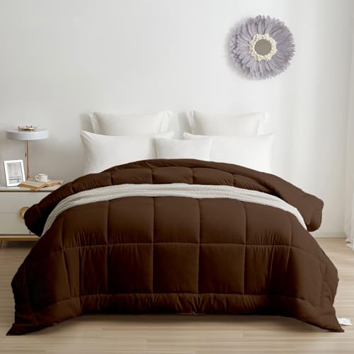 Image of Razzai Restful Sleep Microfiber Summer Season Ac Comforter 110 GSM (92 inch x 106 inch Inches /233cm x 269cm) - King Size Comforter|Chocolate Brown|